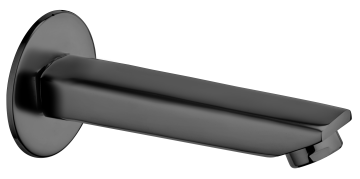 Wall Spout With Flange - Matt Black