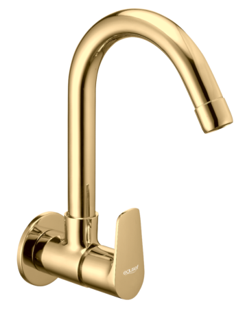 Sink Cock with Swinging Spout - Wall Mounted