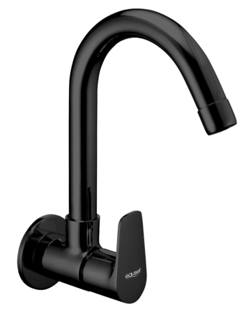 Sink Cock with Swinging Spout - Wall Mounted