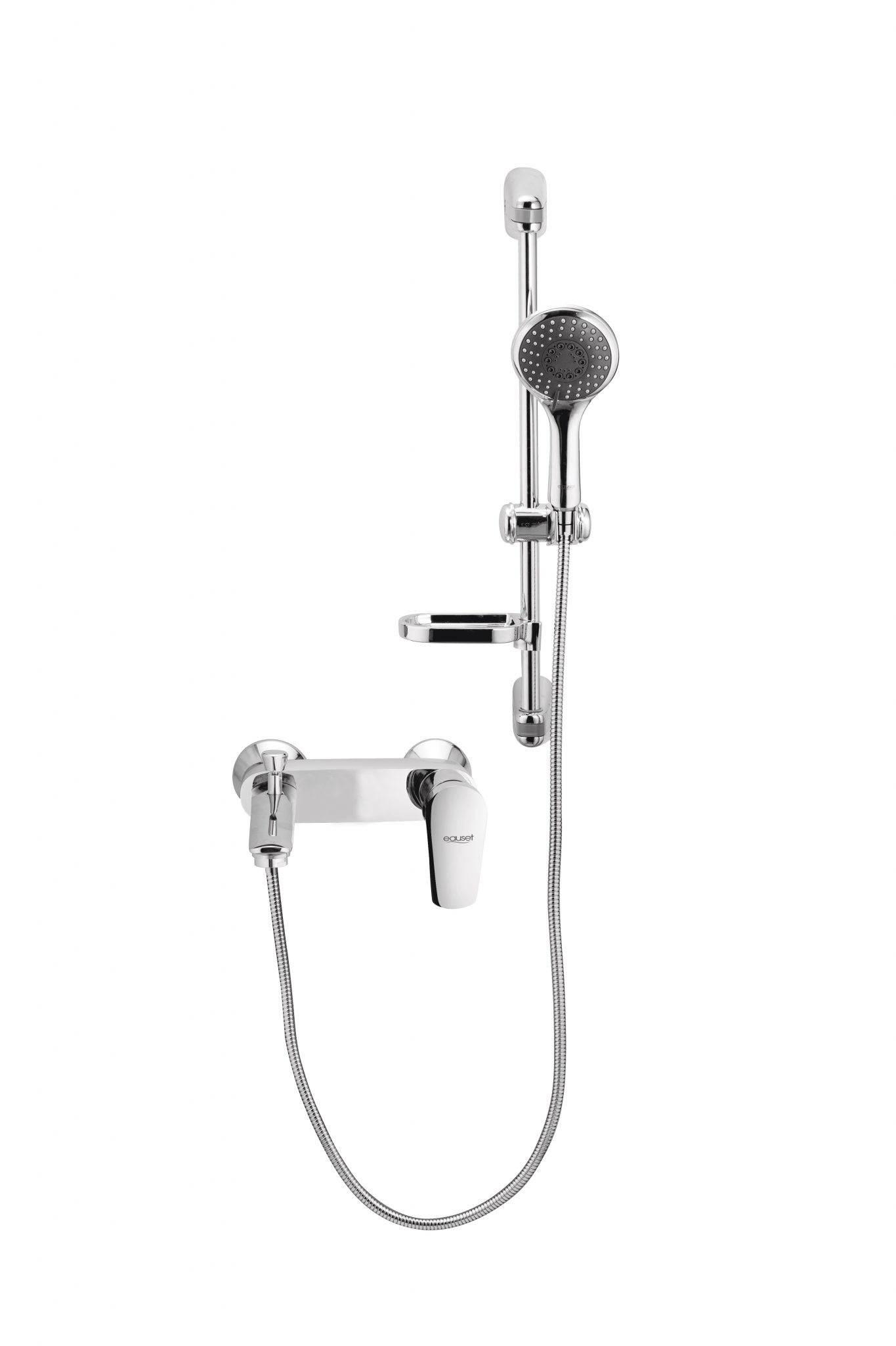S/L Wall Mixer, Hand shower and Sliding Rail + Soap dish Eauset